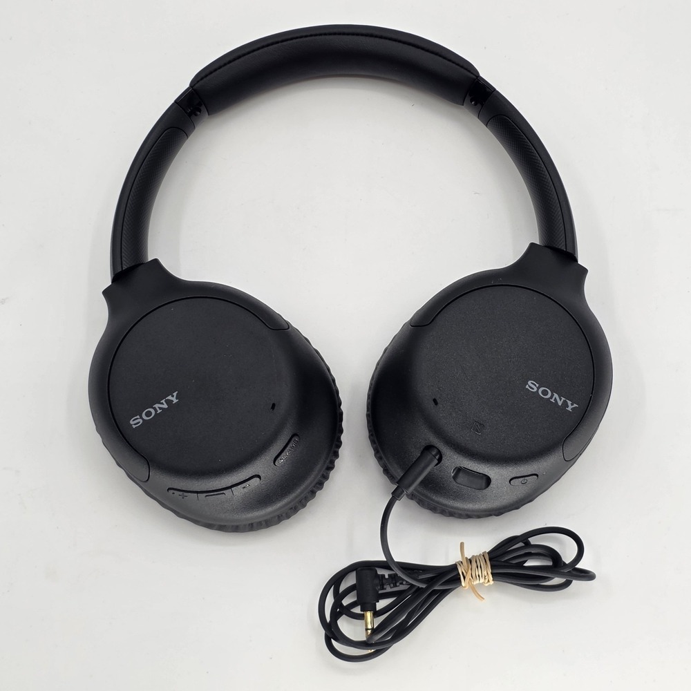 Sony Noise Cancelling Headphones Black WHCH710N Wireless Bluetooth USB-C Tested